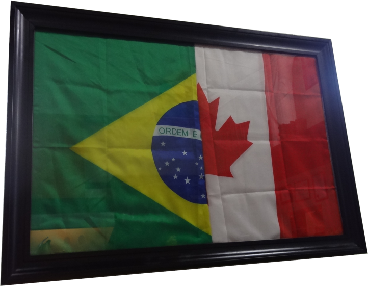 Brazilian Canadian Flag connected